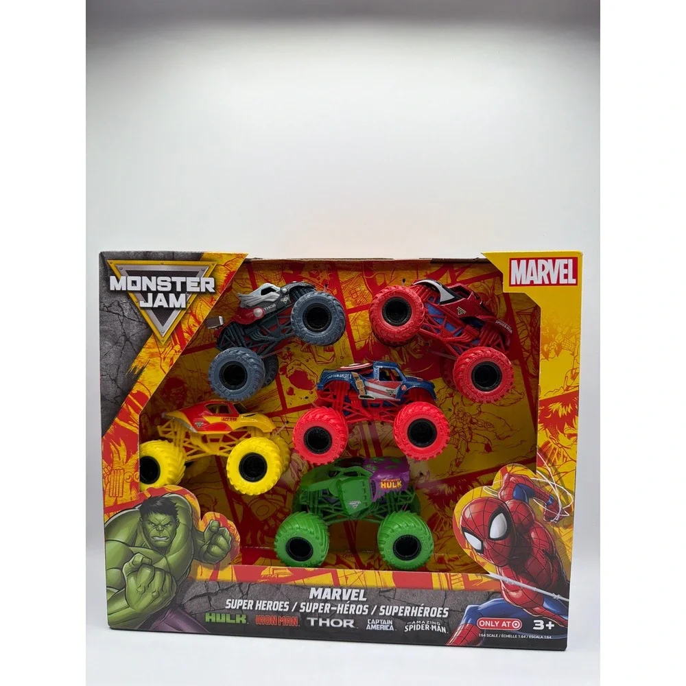 2025 Monster Jam Marvel Super Heroes 5-Pack Target Exclusive